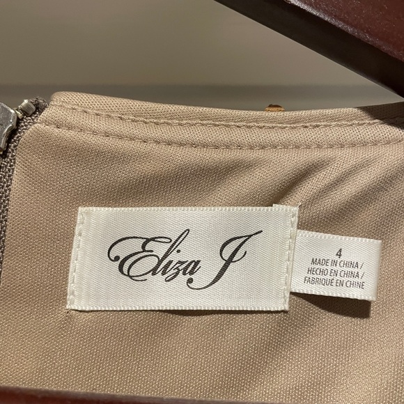 Eliza J. | Brown & Gold Velvet Sequin Dress - Picture 4 of 7